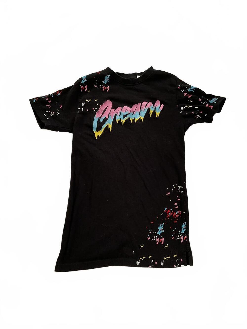 FWRD Denim Paint Splatter T-Shirt Retro 80 style Size 14*16 Youth